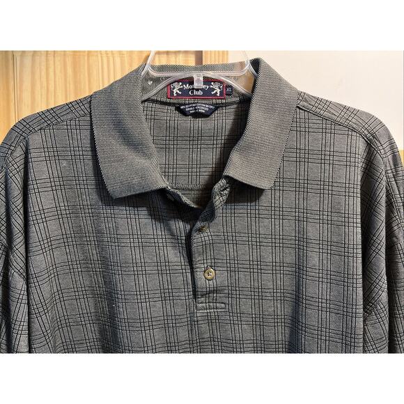 Monterey Club Vintage Men’s XL Gray SS Egyptian Cotton 1/4 Button Polo Shirt - Picture 4 of 12